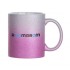 Mug glitter gradient silver-purple with logo Roomgram 330ml