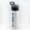 Aluminum water bottle with black cap with Roomgram logo 650 ml