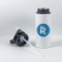 Aluminum water bottle with black cap with round logo Roomgram 650ml