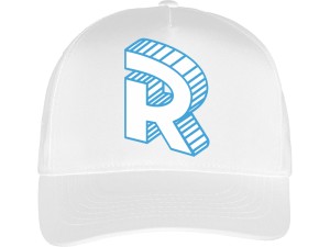 Бейсболка белая с логотипом буквой Roomgram