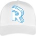 Бейсболка белая с логотипом буквой Roomgram