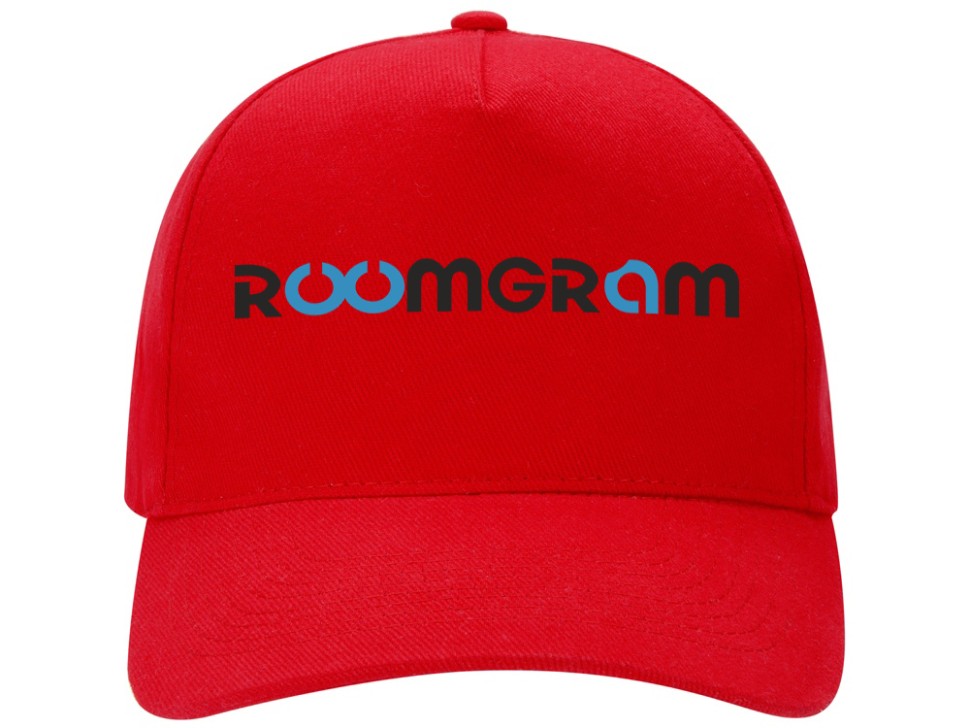 Бейсболка красная с логотипом Roomgram