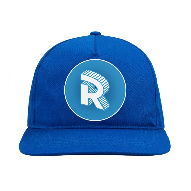 Бейсболка синяя с логотипом круглым Roomgram