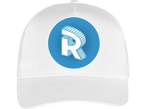 Бейсболка белая с логотипом круглым Roomgram