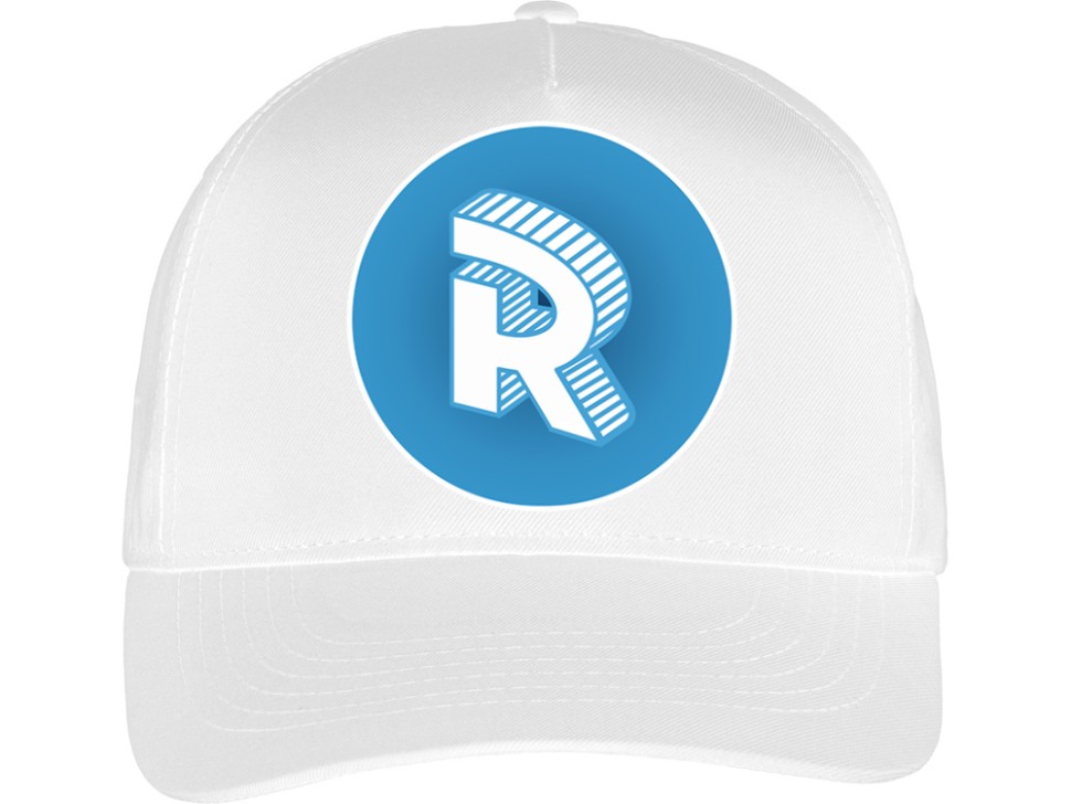Baseball cap white with round logo Roomgram